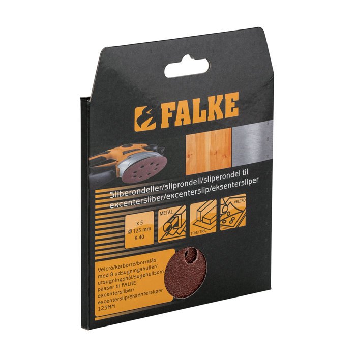Falke sliperondell Ø125 mm til eksentersliper